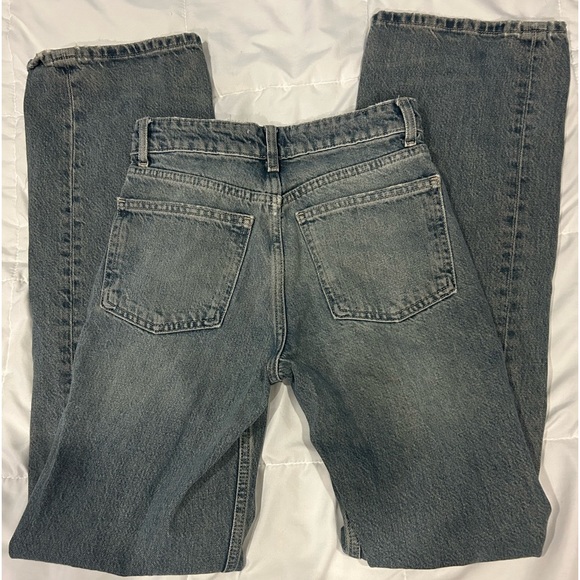 Zara full length trf mid-length wide leg jeans - Picture 2 of 6